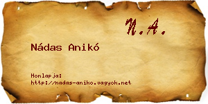 Nádas Anikó névjegykártya